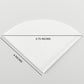 Paper Filter for Cone Dripper, White, 100 pieces, size 01 filter shown with dimensions in inches, PF-100W Select Brands