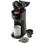 Toastmaster single serve dual brew black open with mug and coffee capsules TM-118CM Select Brands