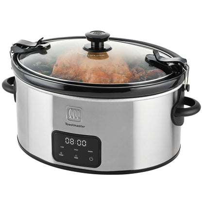 Toastmaster 6-Quart Digital Slow Cooker with Locking Lid